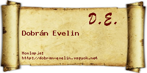 Dobrán Evelin névjegykártya